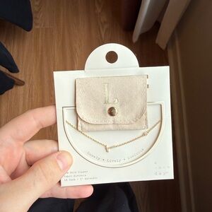a new day Gold Necklace with “L” Initial Pendant